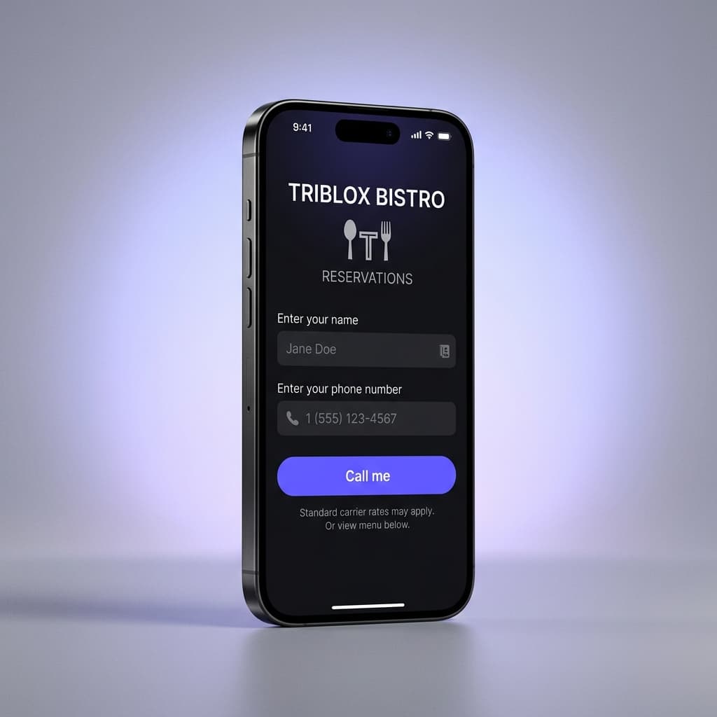 Triclops AI voice agent phone interface
